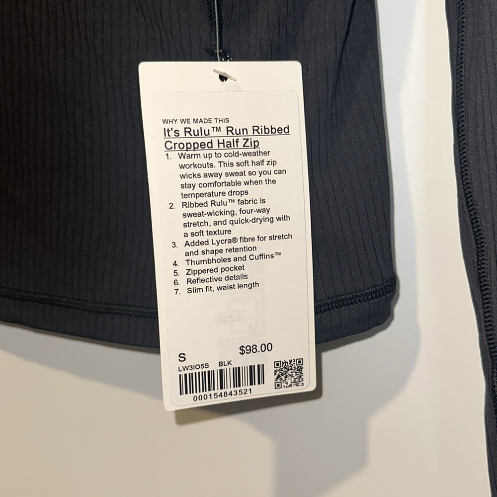 Lululemon It's Rulu Ribbed Cropped Half Zip Updated - Picture 16 of 16
